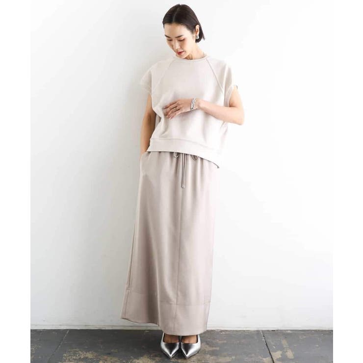 [リラックスボトム]ダルサテン Iラインスカート | MICHEL KLEIN | 詳細画像37 