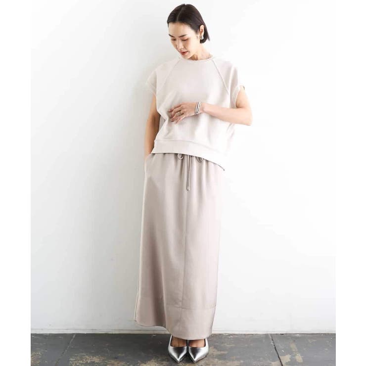 [リラックスボトム]ダルサテン Iラインスカート | MICHEL KLEIN | 詳細画像38 