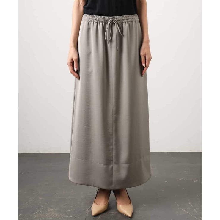 [リラックスボトム]ダルサテン Iラインスカート | MICHEL KLEIN | 詳細画像39 