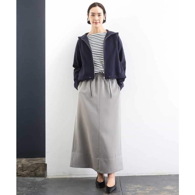 [リラックスボトム]ダルサテン Iラインスカート | MICHEL KLEIN | 詳細画像9 