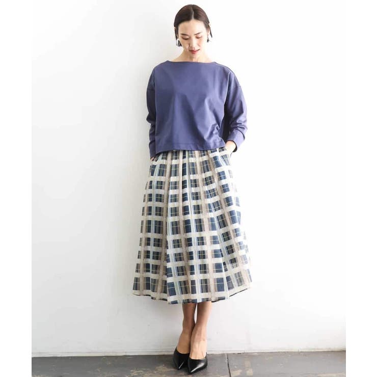 [セットアップ対応]チェック柄タックフレアスカート | MICHEL KLEIN | 詳細画像16 