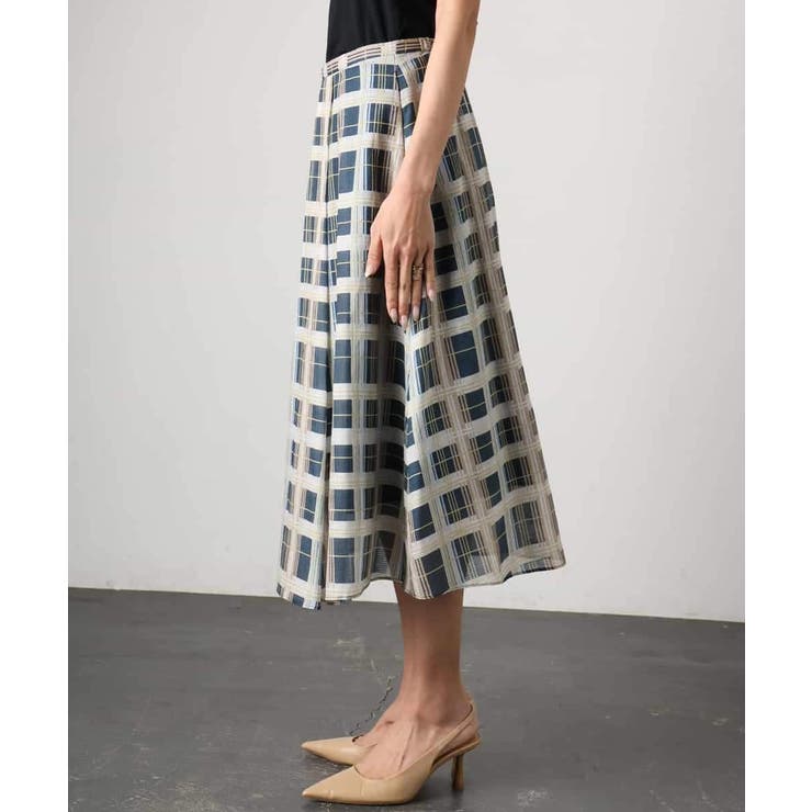 [セットアップ対応]チェック柄タックフレアスカート | MICHEL KLEIN | 詳細画像22 