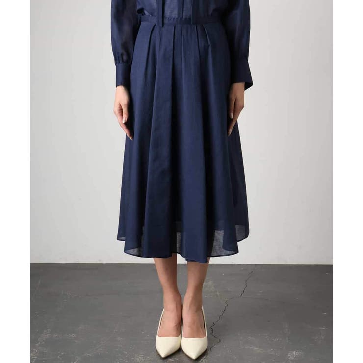 [セットアップ対応]ライトワッフルタックフレアスカート | MICHEL KLEIN | 詳細画像10 