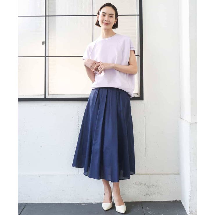 [セットアップ対応]ライトワッフルタックフレアスカート | MICHEL KLEIN | 詳細画像4 