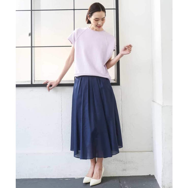 [セットアップ対応]ライトワッフルタックフレアスカート | MICHEL KLEIN | 詳細画像6 