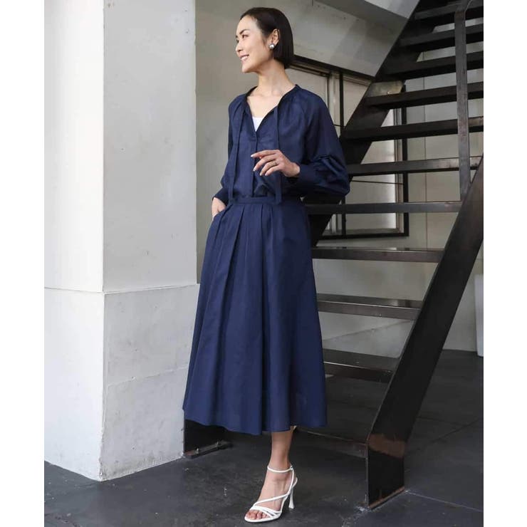 [セットアップ対応]ライトワッフルタックフレアスカート | MICHEL KLEIN | 詳細画像9 