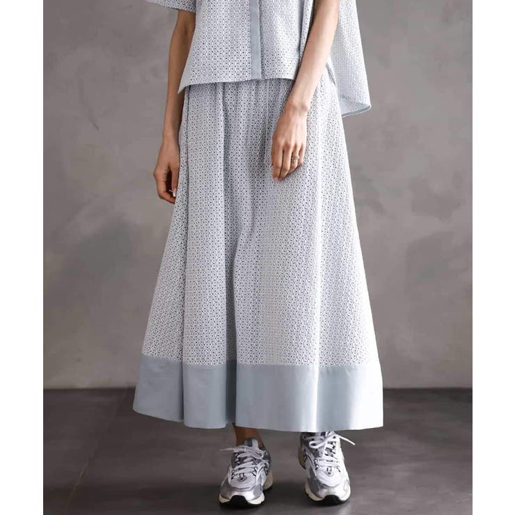 [セットアップ対応]エンブロイダリーレーススカート | MICHEL KLEIN | 詳細画像1 