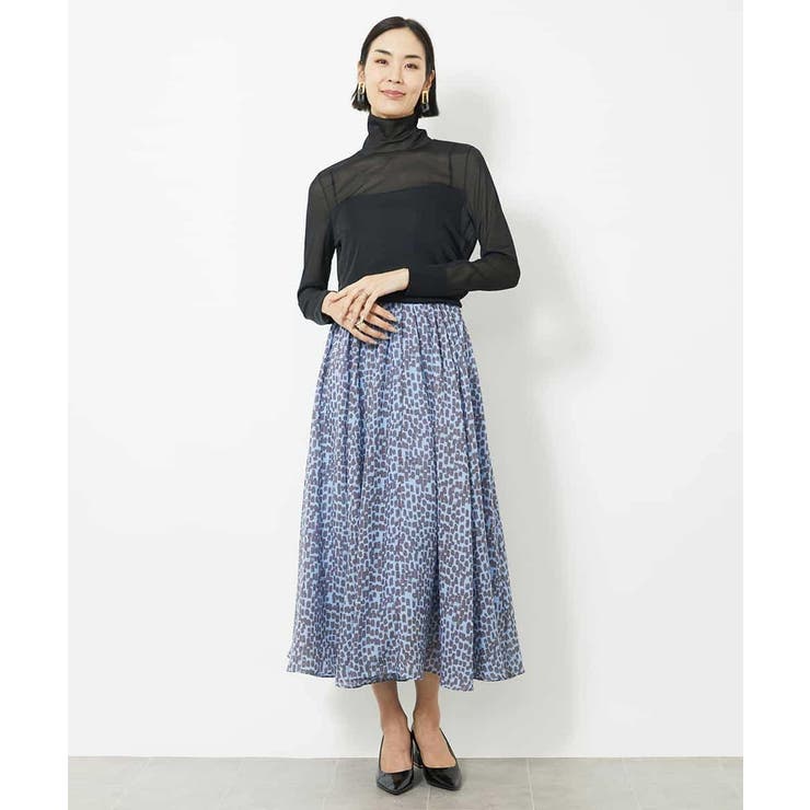 レオパードプリントタックフレアースカート(オリジナルプリント) | MICHEL KLEIN | 詳細画像11 