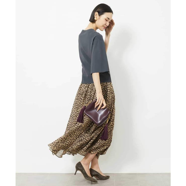 レオパードプリントタックフレアースカート(オリジナルプリント) | MICHEL KLEIN | 詳細画像18 