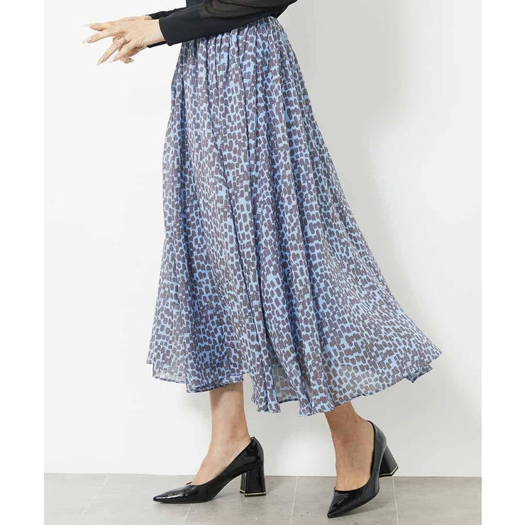 レオパードプリントタックフレアースカート(オリジナルプリント) | MICHEL KLEIN | 詳細画像7 