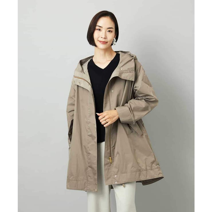 ベージュ | キルトライナー付きフードコート | MICHEL KLEIN