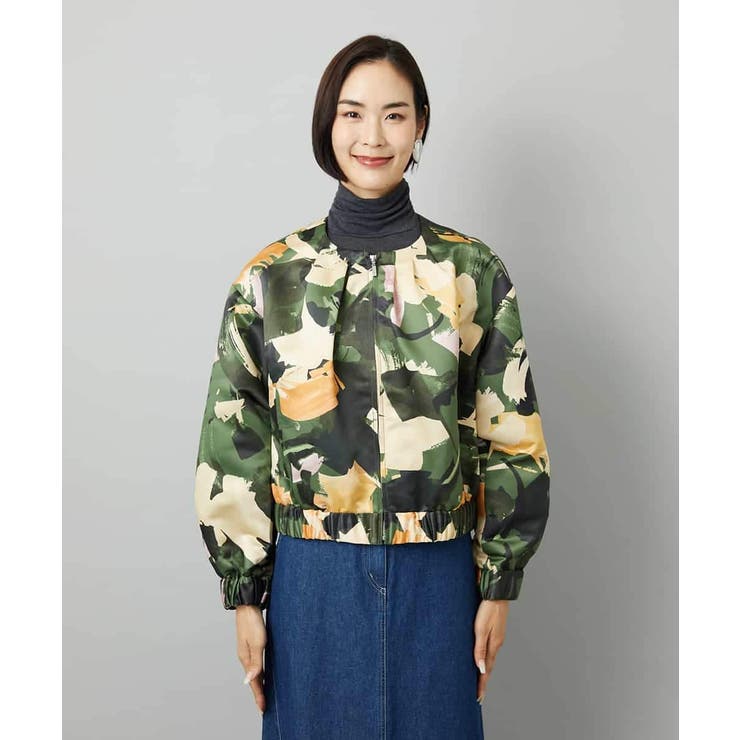 [セットアップ対応]モダンフラワープリントブルゾン | MICHEL KLEIN | 詳細画像10 