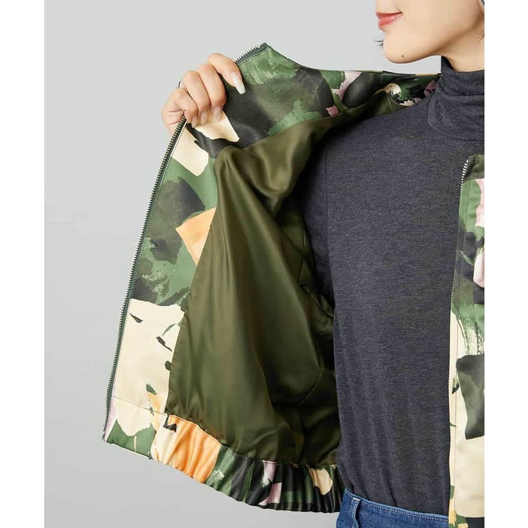 [セットアップ対応]モダンフラワープリントブルゾン | MICHEL KLEIN | 詳細画像17 