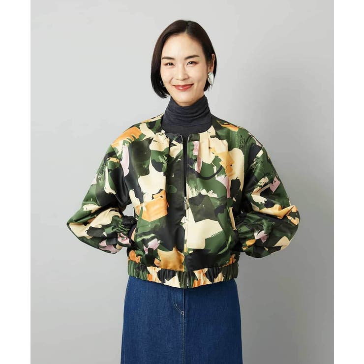 [セットアップ対応]モダンフラワープリントブルゾン | MICHEL KLEIN | 詳細画像5 