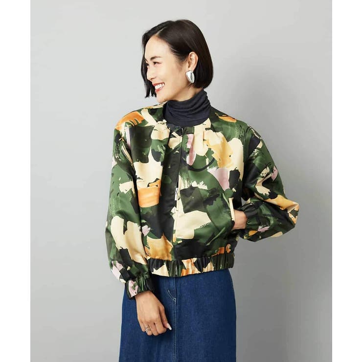 [セットアップ対応]モダンフラワープリントブルゾン | MICHEL KLEIN | 詳細画像6 