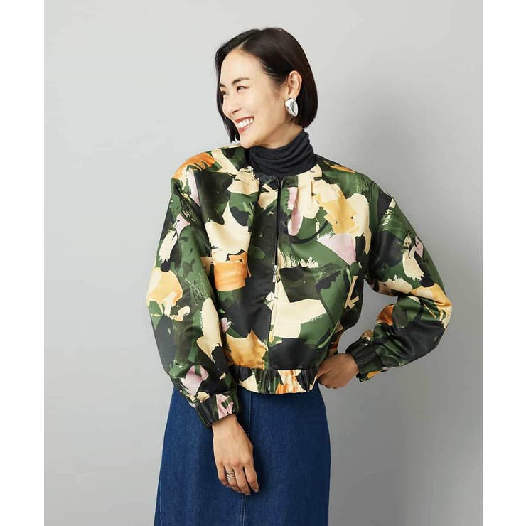 [セットアップ対応]モダンフラワープリントブルゾン | MICHEL KLEIN | 詳細画像7 