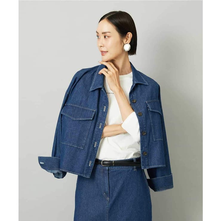 [セットアップ対応]デニムダブルポケットブルゾン | MICHEL KLEIN | 詳細画像1 