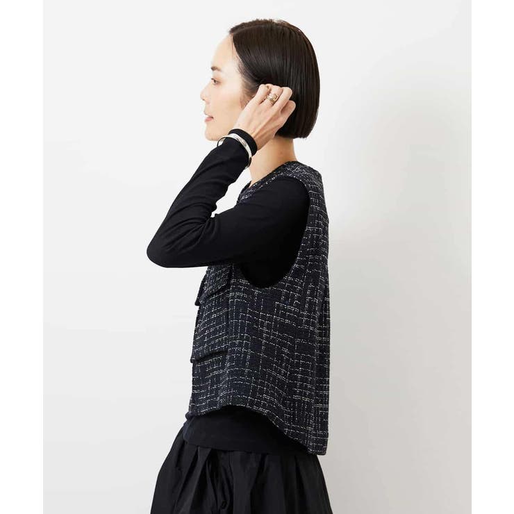 ファンシーツイード フィッシャーマンジレ | MICHEL KLEIN | 詳細画像15 