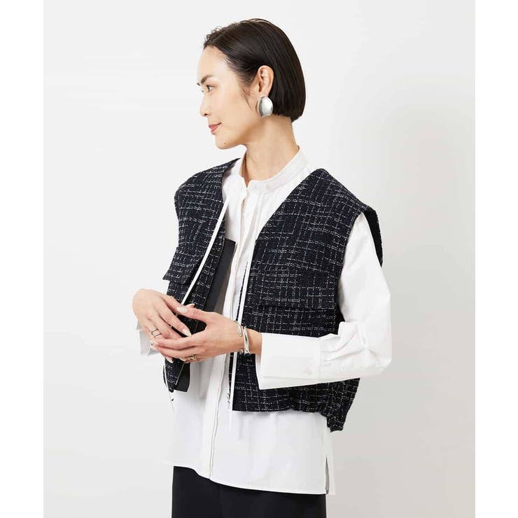 ファンシーツイード フィッシャーマンジレ | MICHEL KLEIN | 詳細画像5 