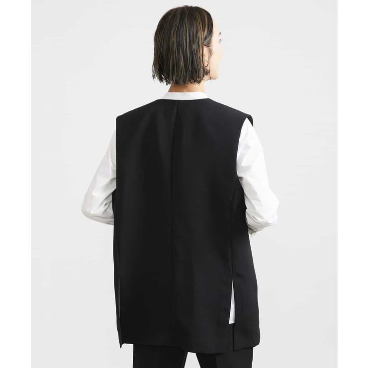 セットアップ対応]ジョーゼットノーカラージレ[品番