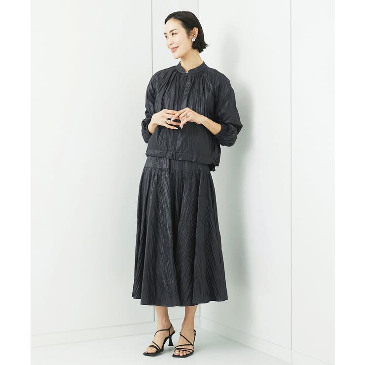 ［セットアップ対応］クラッシュレザーライクノーカラーブルゾン | MICHEL KLEIN | 詳細画像20 