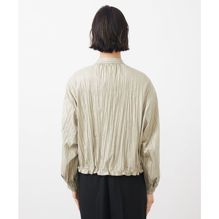 ［セットアップ対応］クラッシュレザーライクノーカラーブルゾン | MICHEL KLEIN | 詳細画像26 