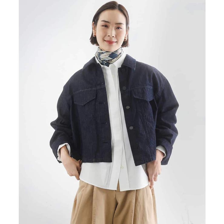 ネイビー | [セットアップ対応]デニムダブルポケットブルゾン | MICHEL KLEIN