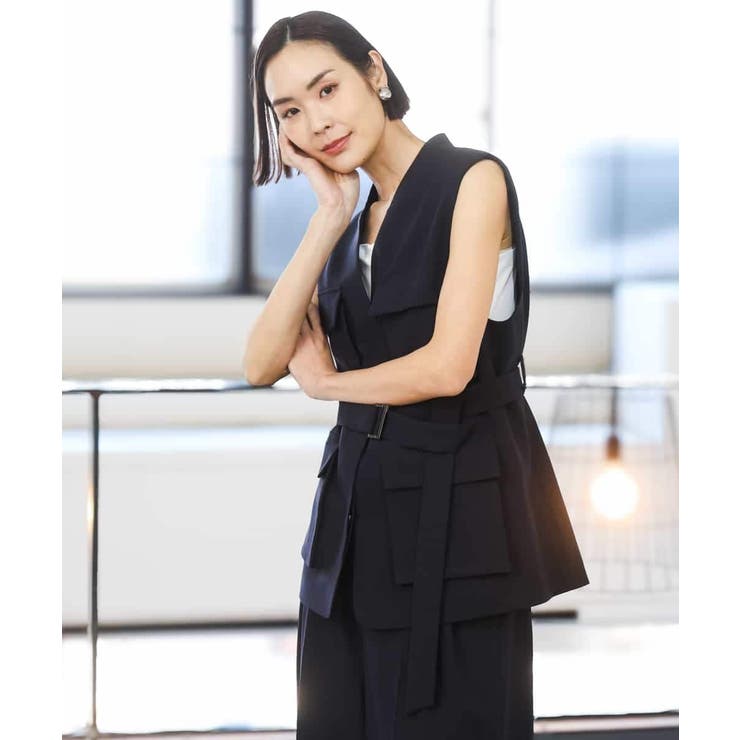 [セットアップ対応]ツイードライク フィッシャーマンジレ | MICHEL KLEIN | 詳細画像13 