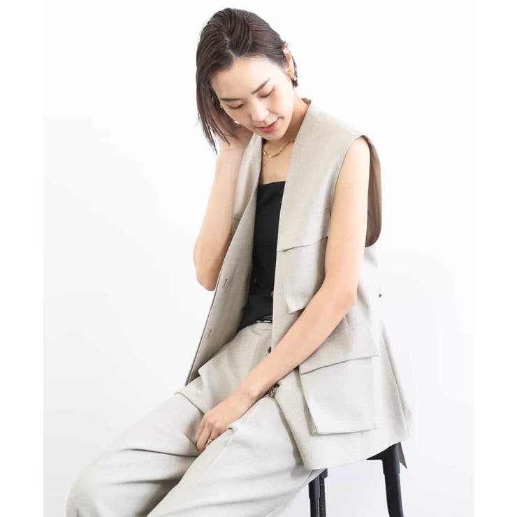 [セットアップ対応]ツイードライク フィッシャーマンジレ | MICHEL KLEIN | 詳細画像2 