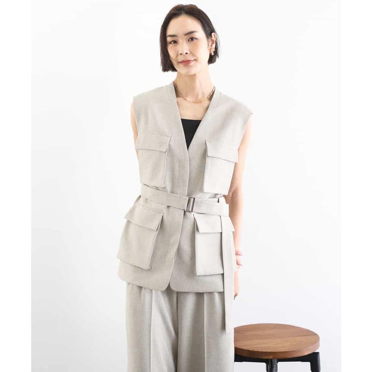 [セットアップ対応]ツイードライク フィッシャーマンジレ | MICHEL KLEIN | 詳細画像7 