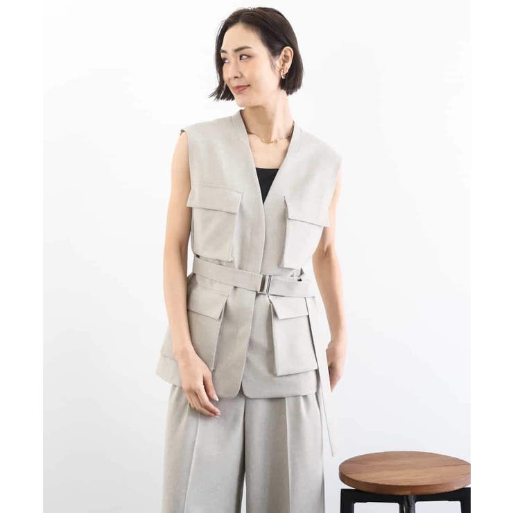 [セットアップ対応]ツイードライク フィッシャーマンジレ | MICHEL KLEIN | 詳細画像9 