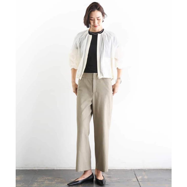 ナイロンペーパー ノーカラーブルゾン | MICHEL KLEIN | 詳細画像12 