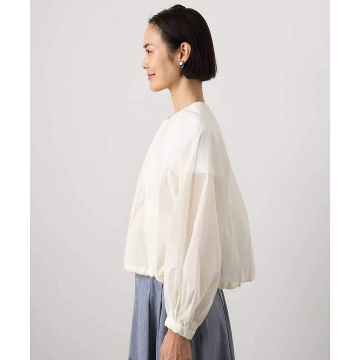 ナイロンペーパー ノーカラーブルゾン | MICHEL KLEIN | 詳細画像18 