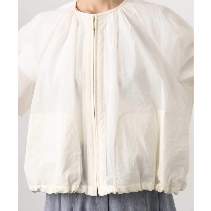 ナイロンペーパー ノーカラーブルゾン | MICHEL KLEIN | 詳細画像25 