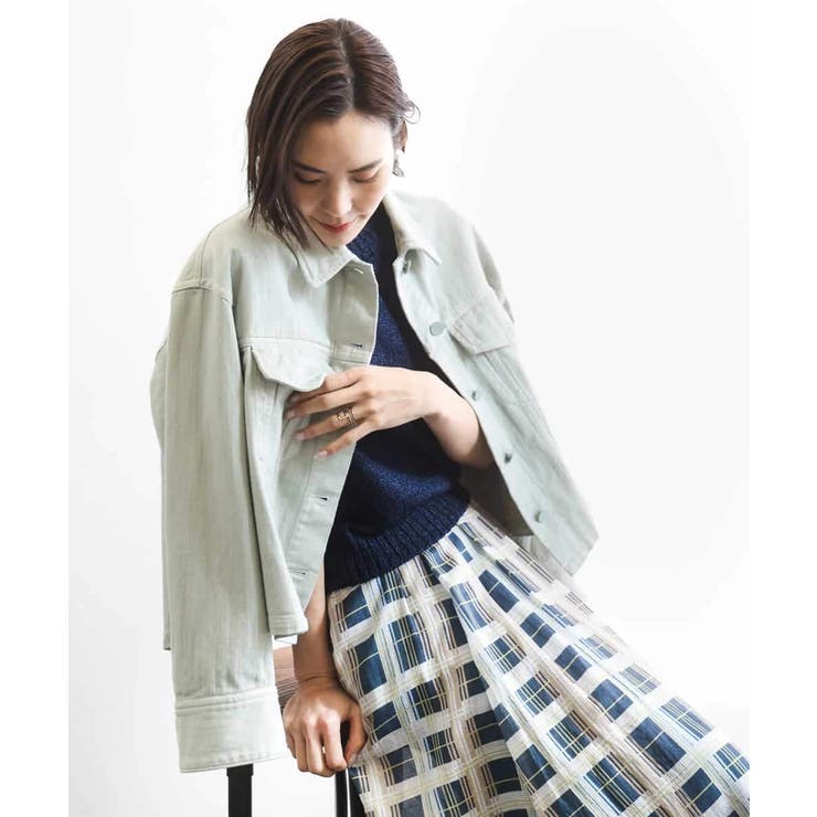 [セットアップ対応]デニムダブルポケットブルゾン | MICHEL KLEIN | 詳細画像1 