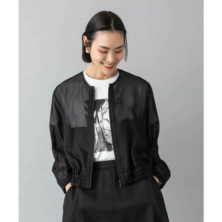ブラック | [セットアップ対応]メッシュブルゾン | MICHEL KLEIN