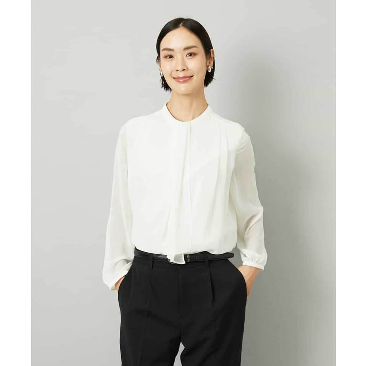 ホワイト | ボウタイ付き2WAYブラウソ― | MICHEL KLEIN