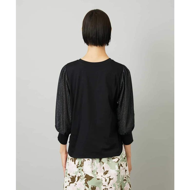 ラメチュールスリーブ異素材カットソー | MICHEL KLEIN | 詳細画像14 