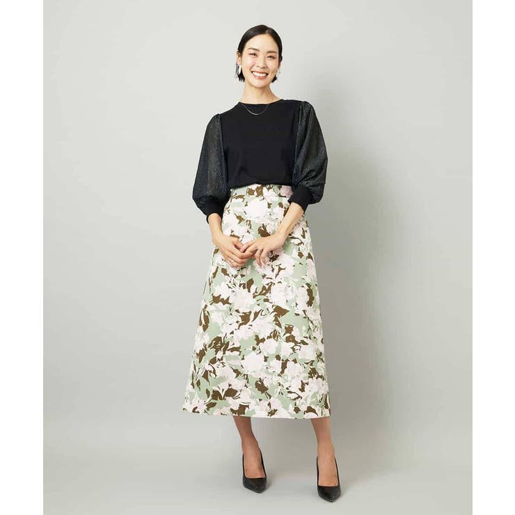 ラメチュールスリーブ異素材カットソー | MICHEL KLEIN | 詳細画像4 