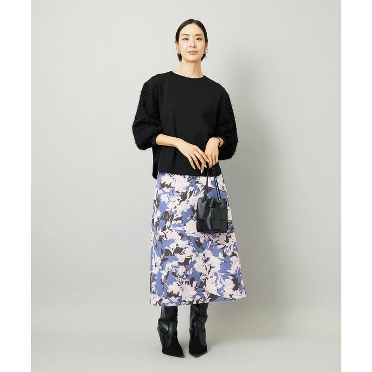 パフスリーブ異素材カットソー | MICHEL KLEIN | 詳細画像10 