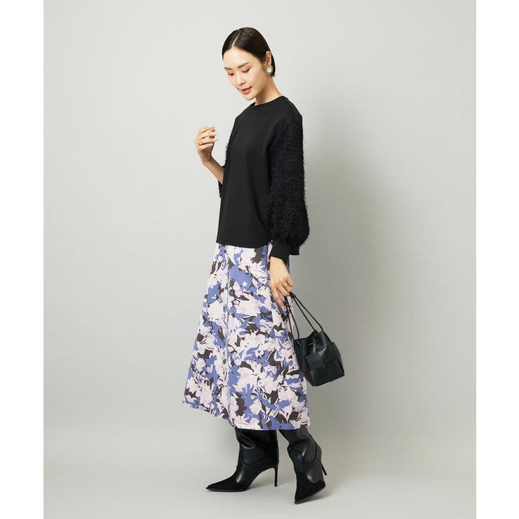 パフスリーブ異素材カットソー | MICHEL KLEIN | 詳細画像11 