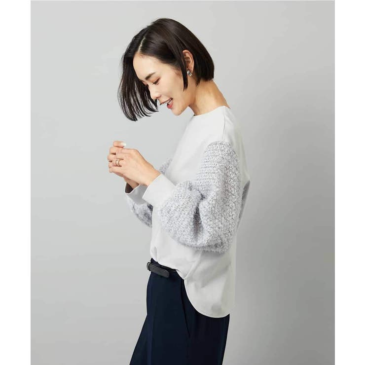 パフスリーブ異素材カットソー | MICHEL KLEIN | 詳細画像24 