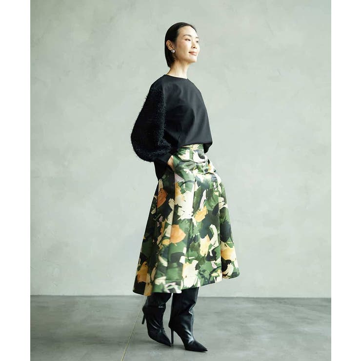 パフスリーブ異素材カットソー | MICHEL KLEIN | 詳細画像6 