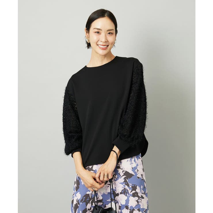 パフスリーブ異素材カットソー | MICHEL KLEIN | 詳細画像7 