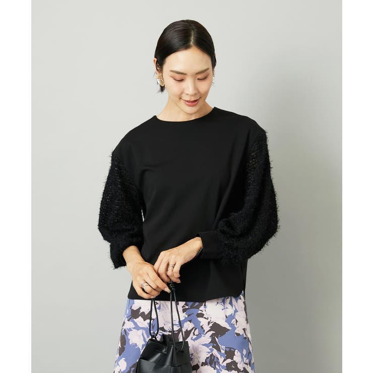 パフスリーブ異素材カットソー | MICHEL KLEIN | 詳細画像8 