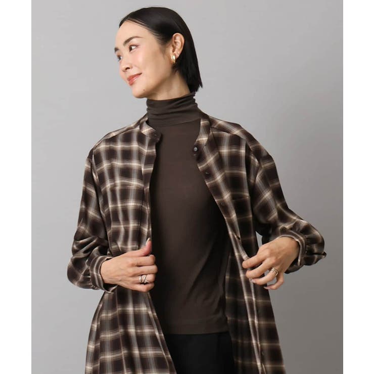 ［レイヤードにおすすめ］シアーハイネックカットソー | MICHEL KLEIN | 詳細画像1 