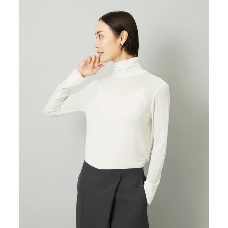 ［レイヤードにおすすめ］シアーハイネックカットソー | MICHEL KLEIN | 詳細画像46 