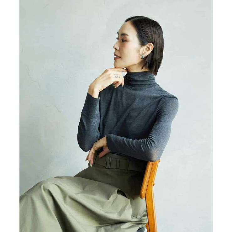 ［レイヤードにおすすめ］シアーハイネックカットソー | MICHEL KLEIN | 詳細画像57 