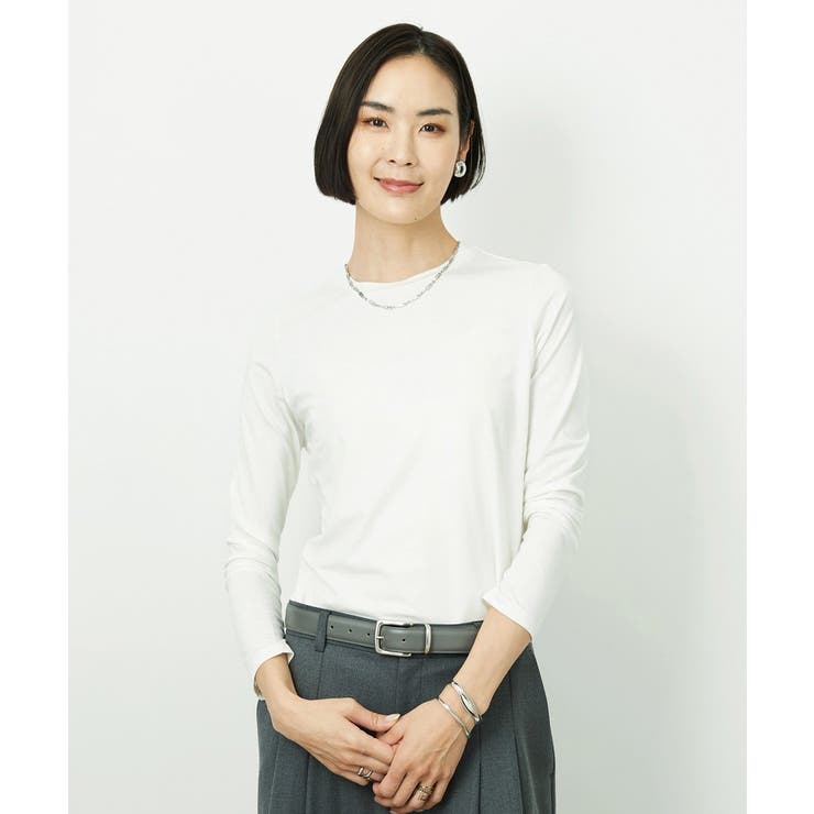 ［レイヤードに最適］シアークルーネックPO | MICHEL KLEIN | 詳細画像1 