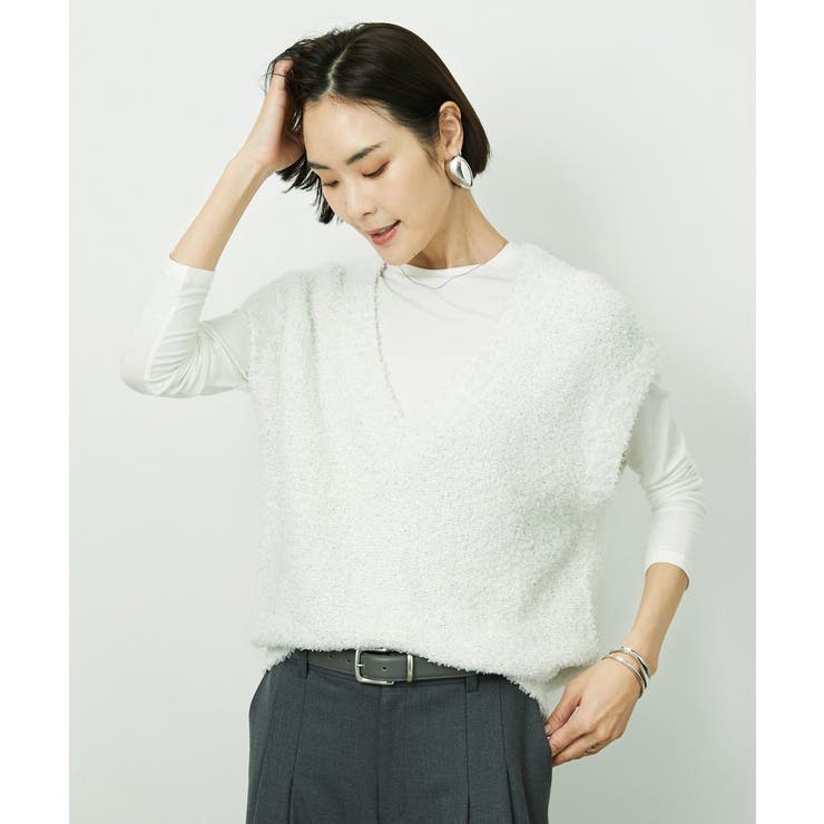 ［レイヤードに最適］シアークルーネックPO | MICHEL KLEIN | 詳細画像13 